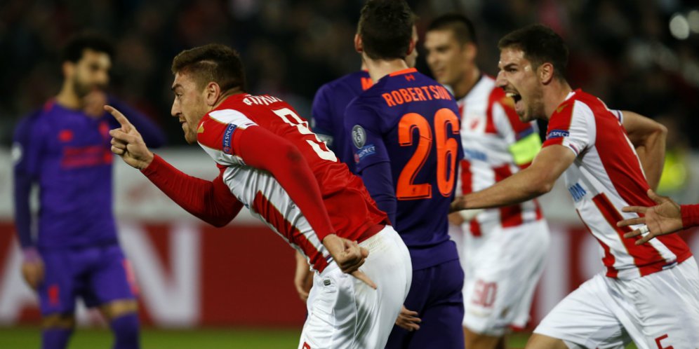 Hasil Pertandingan Red Star Belgrade vs Liverpool: Skor 2-0