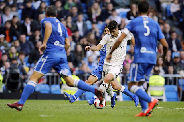 Marco Asensio Beraksi Dalam Laga Real Madrid Vs Melilla (c) AP