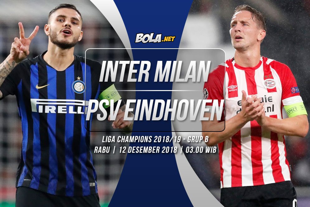 Data dan Fakta Liga Champions: Inter Milan vs PSV Eindhoven