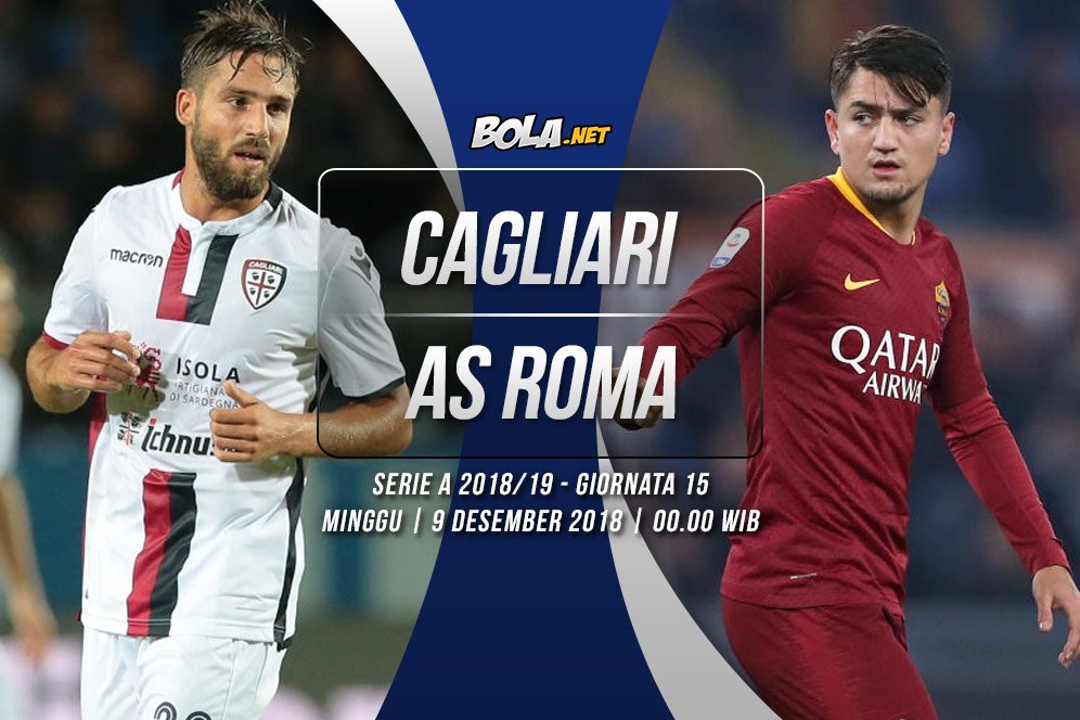 Data dan Fakta Serie A: Cagliari vs AS Roma