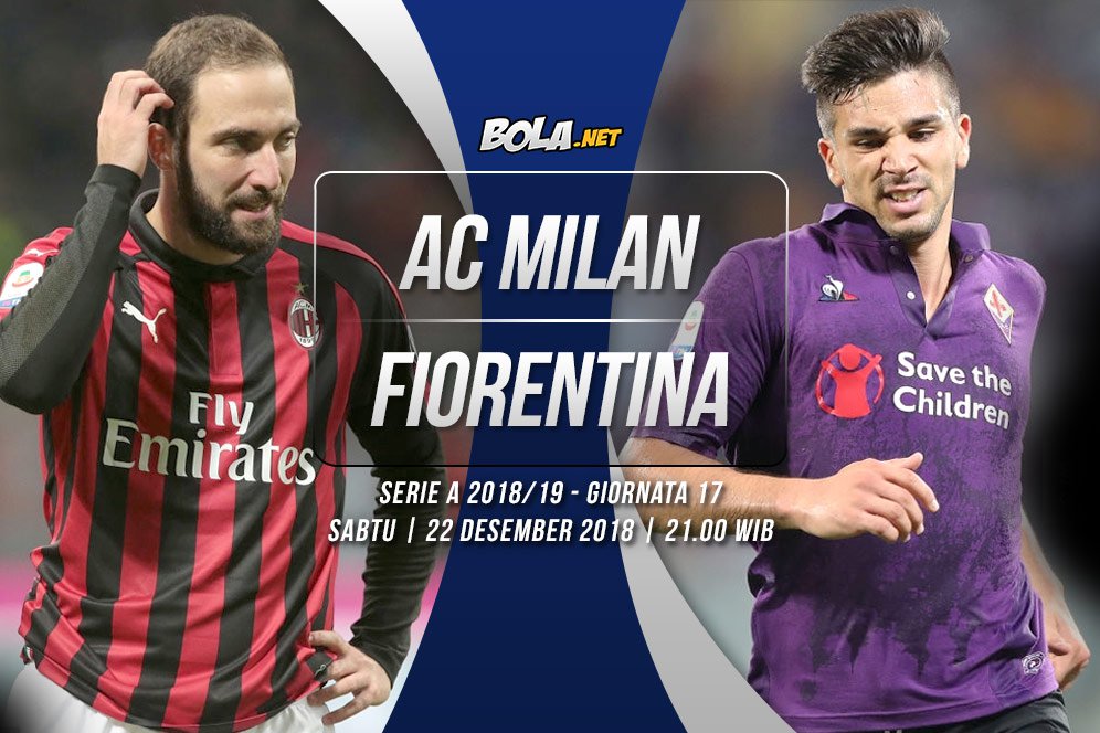 Data dan Fakta Serie A: AC Milan vs Fiorentina