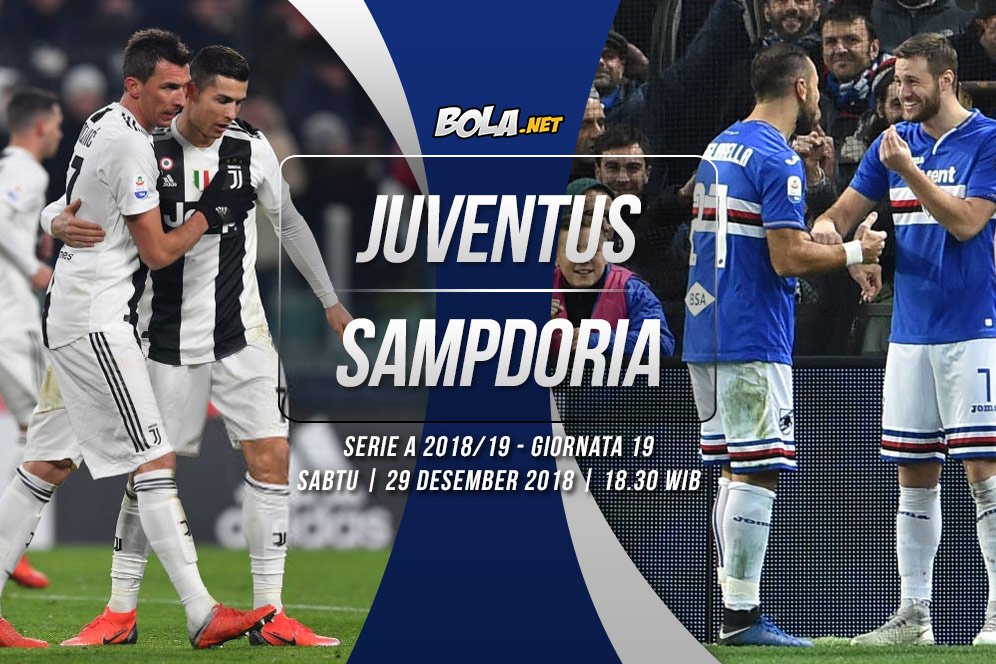 Prediksi Juventus vs Sampdoria 29 Desember 2018