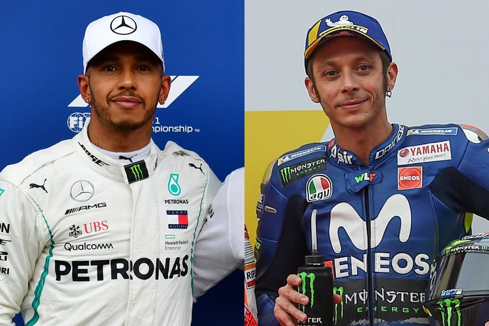 Lewis Hamilton Terima Undangan Valentino Rossi ke Motor Ranch