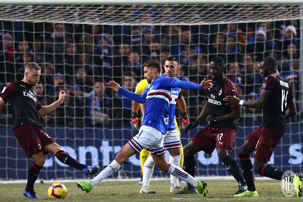 Hasil Pertandingan Sampdoria vs AC Milan: Skor 0-2