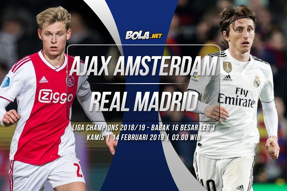 Data dan Fakta Liga Champions: Ajax Amsterdam vs Real Madrid