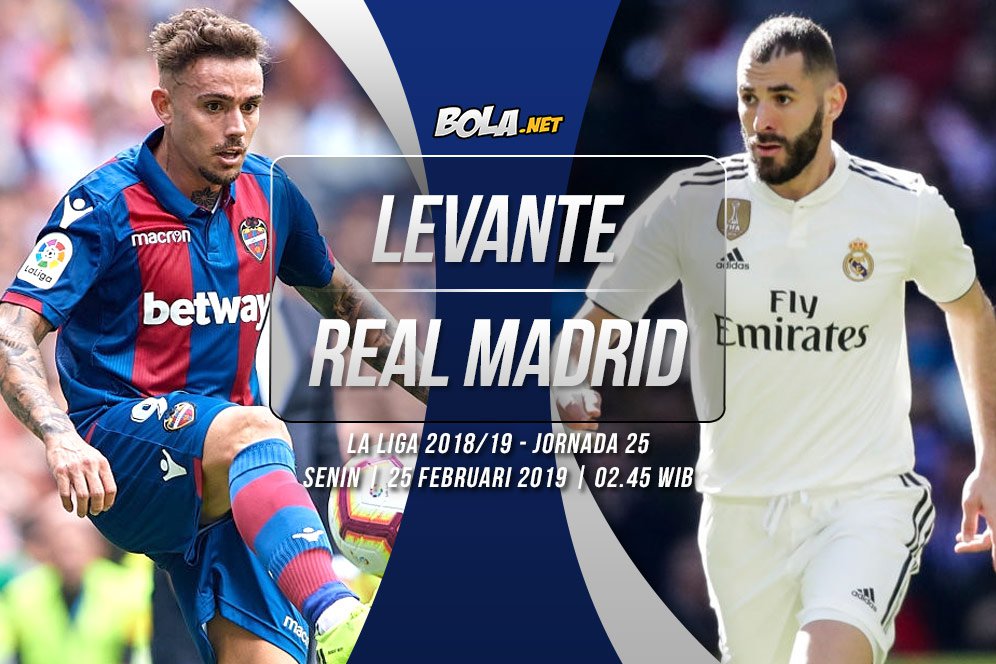 Live Streaming La Liga di SCTV: Levante vs Real Madrid