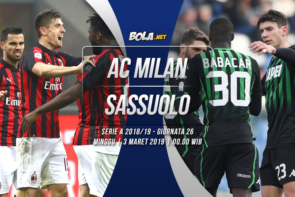 Prediksi AC Milan vs Sassuolo 3 Maret 2019