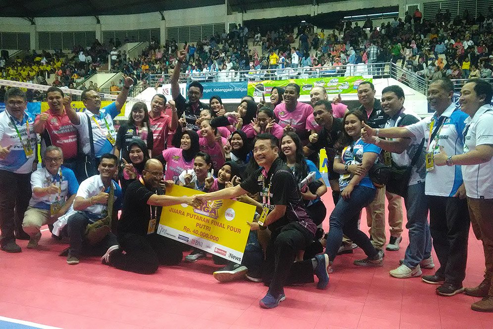 Tim Putra BNI 46 dan Tim Putri Pertamina Energi Juarai Final Four Proliga 2019