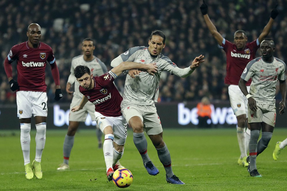 Hasil Pertandingan West Ham vs Liverpool: Skor 1-1