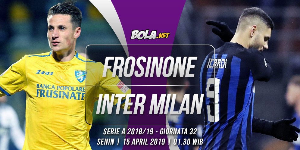 Data dan Fakta Serie A: Frosinone vs Inter Milan