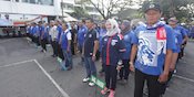 Beri Dukungan Moral Bagi Arema, Malang Raya Membiru