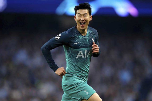 Son Heung-min usai mencetak gol ke gawang Manchester City (c) AP Photo