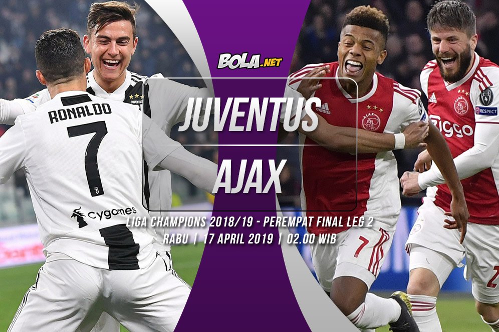 Prediksi Juventus vs Ajax Amsterdam 17 April 2019