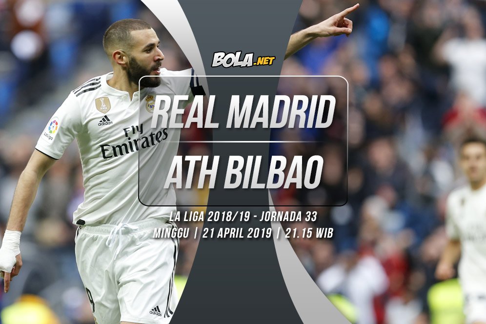 Prediksi Real Madrid vs Athletic Bilbao 21 April 2019 Prediksi Real Madrid vs Athletic Bilbao 21 April 2019