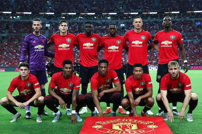 Skuat Manchester United saat menghadapi Inter Milan di ajang International Champions Cup 2019, Sabtu (20/7) (c) ICC 2019
