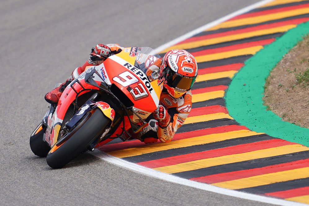 Hasil Pemanasan MotoGP Jerman: Trek Basah, Marquez-Miller Terdepan