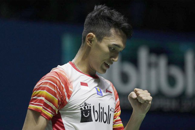 Pebulu tangkis Indonesia, Jonatan Christie (c) Bola.com/Vitalis Yogi Trisna