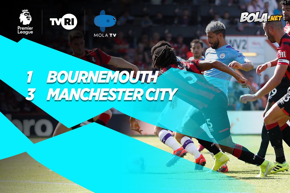 Hasil Pertandingan Bournemouth vs Manchester City: Skor 1-3