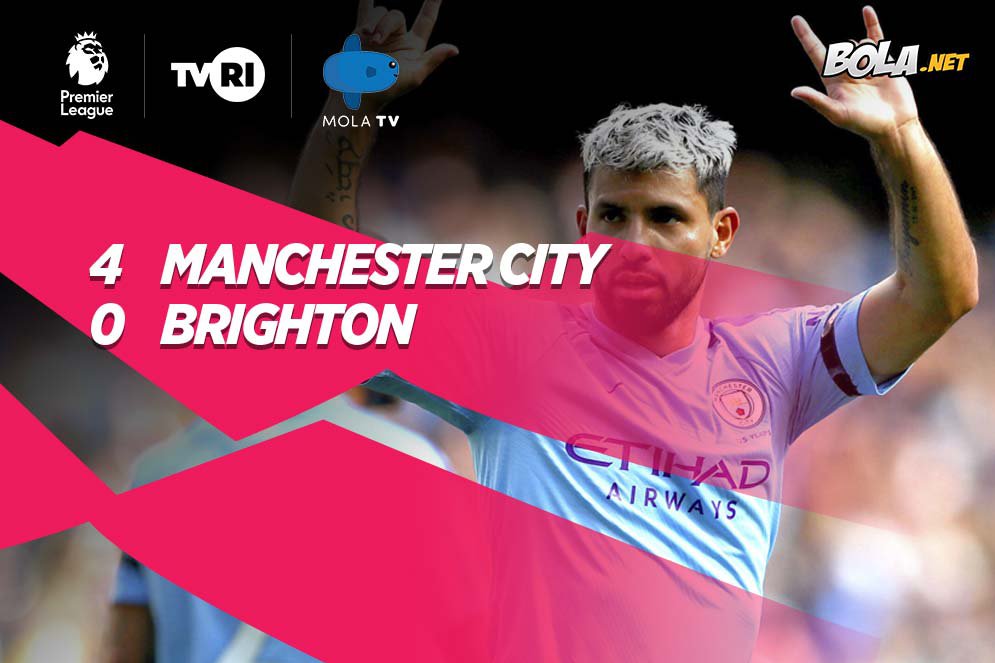 Hasil Pertandingan Manchester City vs Brighton: Skor 4-0