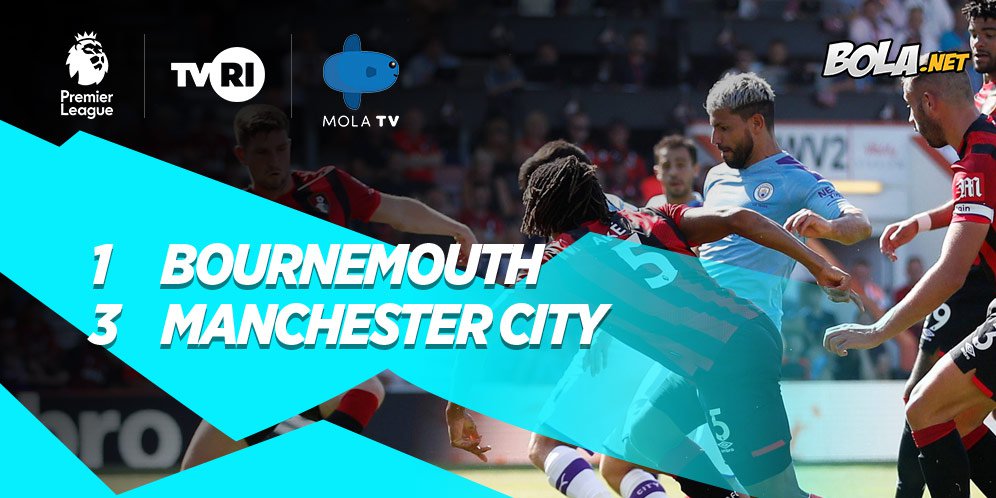 Hasil Pertandingan Bournemouth vs Manchester City: Skor 1-3