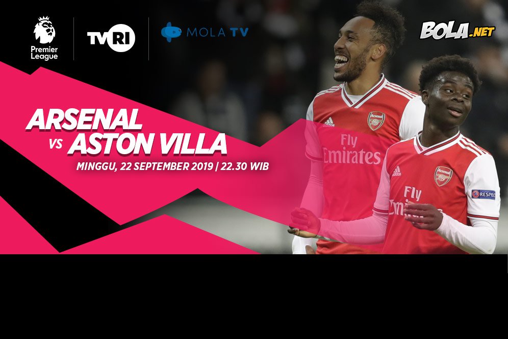 Prediksi Arsenal vs Aston Villa 22 September 2019