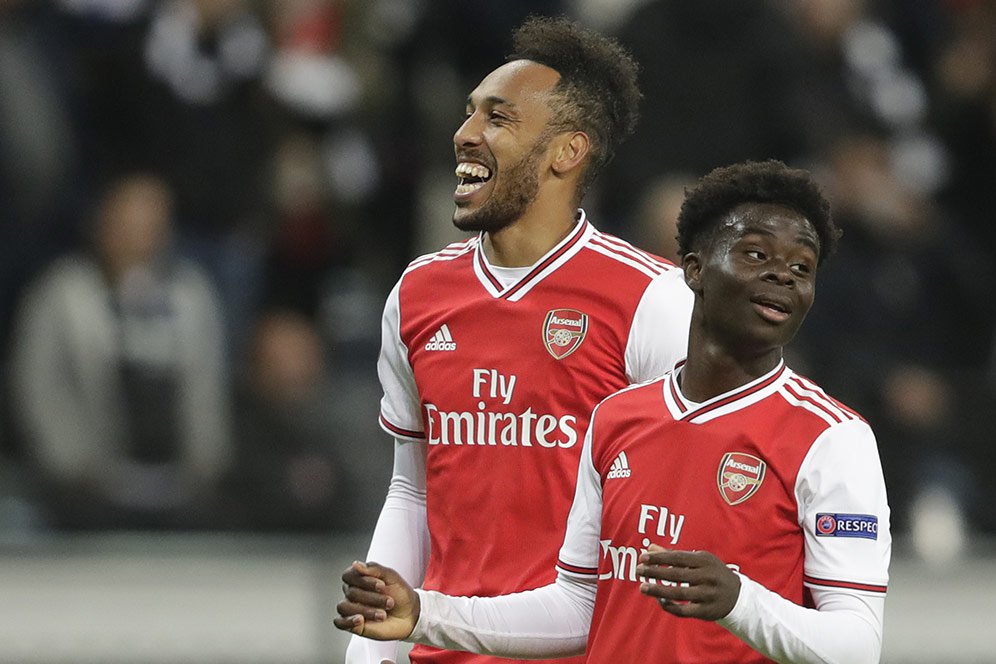 Statistik Laga Eintracht Frankfurt vs Arsenal: Aubameyang Tak Bisa Berhenti Cetak Gol