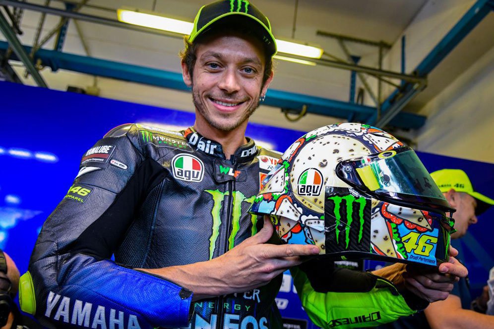 Galeri Foto: Helm Spesial Valentino Rossi di Misano Terinspirasi Makanan