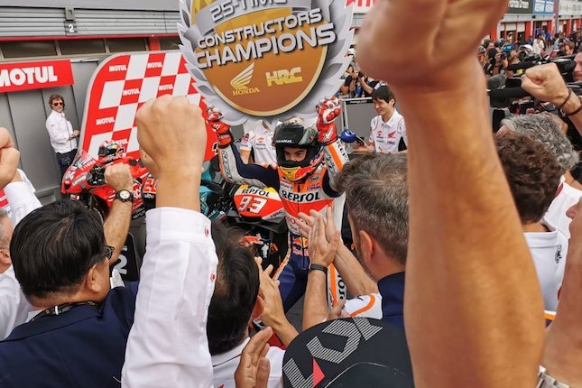 Menangi Motegi, Marc Marquez Sukses Penuhi Janji ke Presiden Honda Menangi Motegi, Marc Marquez Sukses Penuhi Janji ke Presiden Honda