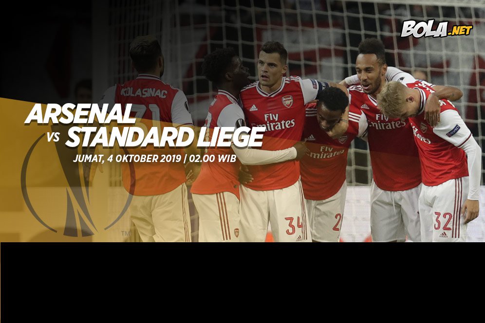 Live Streaming Arsenal vs Standard Liege di Vidio