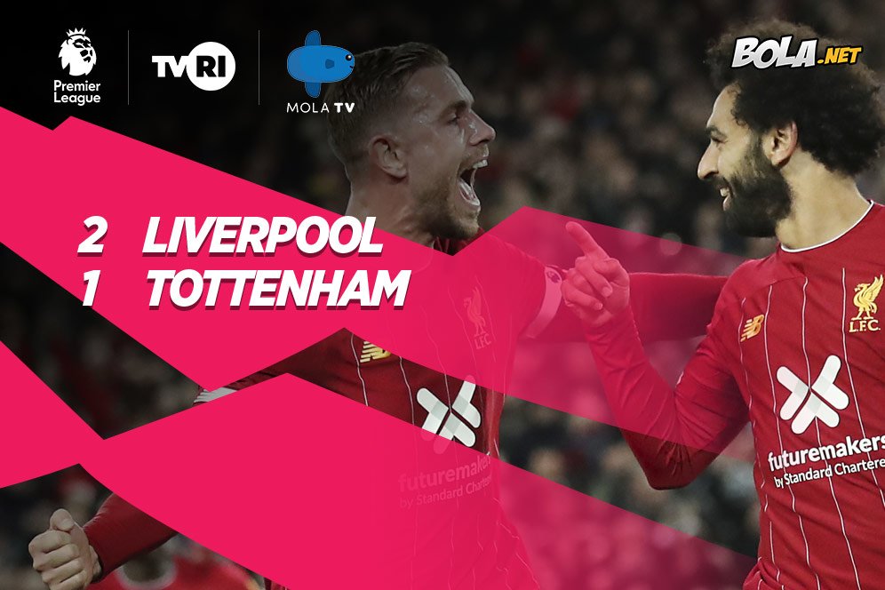 Hasil Pertandingan Liverpool vs Tottenham: Skor 2-1