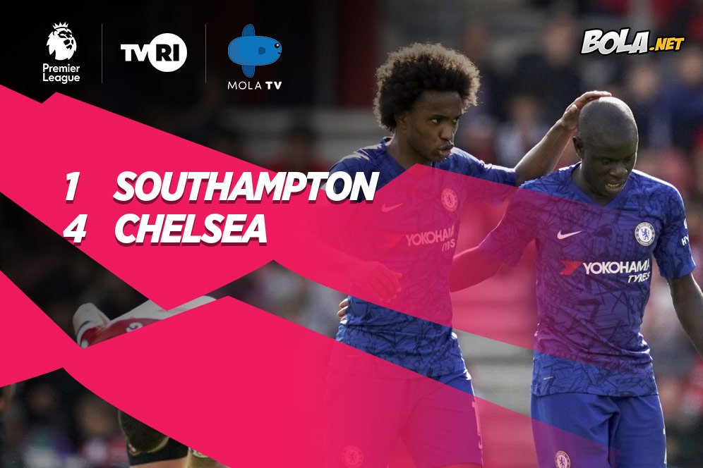 Statistik Laga Southampton vs Chelsea: Tammy Samai Torehan Sterling