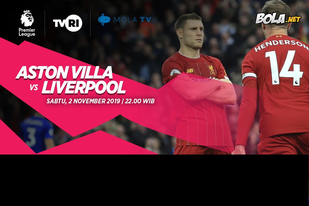 Live Streaming Aston Villa vs Liverpool di Mola TV