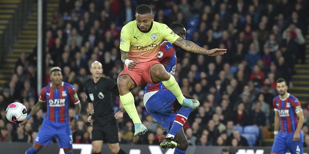 Statistik Laga Crystal Palace vs Man City: Serba 50+ dari Gabriel Jesus
