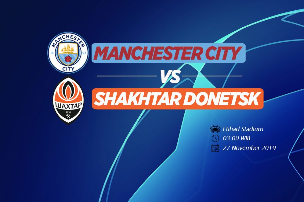 Live Streaming Manchester City vs Shakhtar Donetsk di Vidio