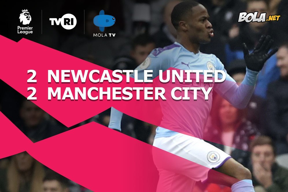 Hasil Pertandingan Newcastle United vs Manchester City: Skor 2-2