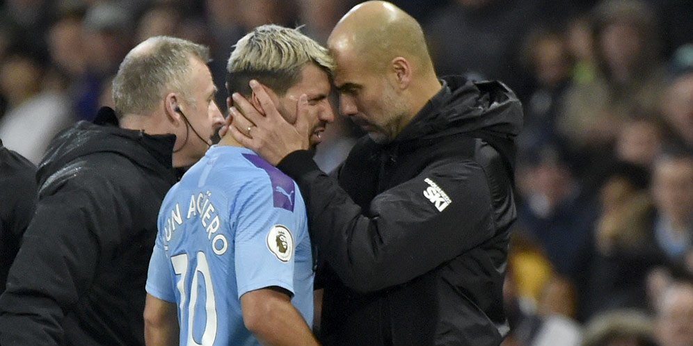 Sergio Aguero dan Josep Guardiola (c) AP Photo