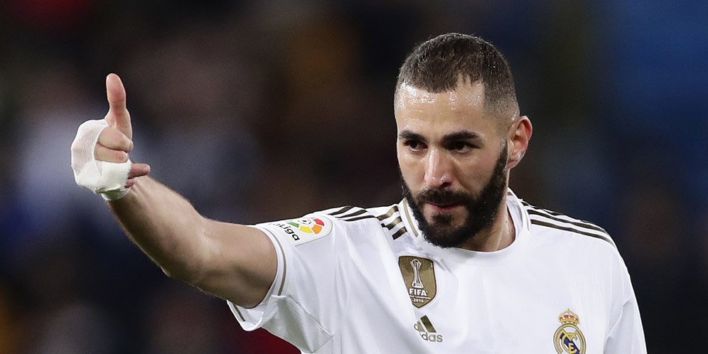 Striker Real Madrid Karim Benzema (c) AP Photo