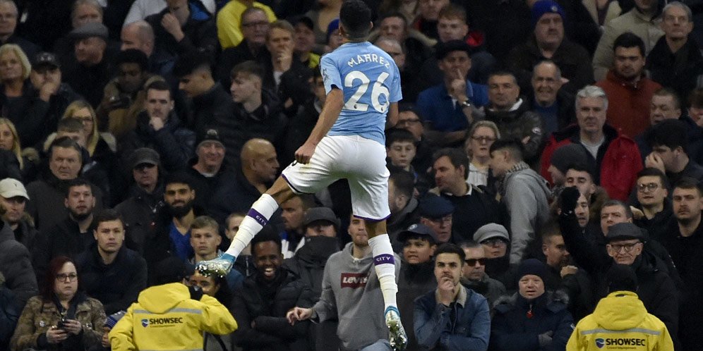 Riyad Mahrez mencetak gol kemenangan City atas Chelsea (c) AP Photo