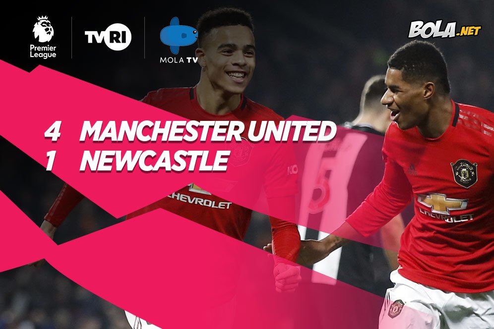 Hasil Pertandingan Manchester United vs Newcastle: Skor 4-1