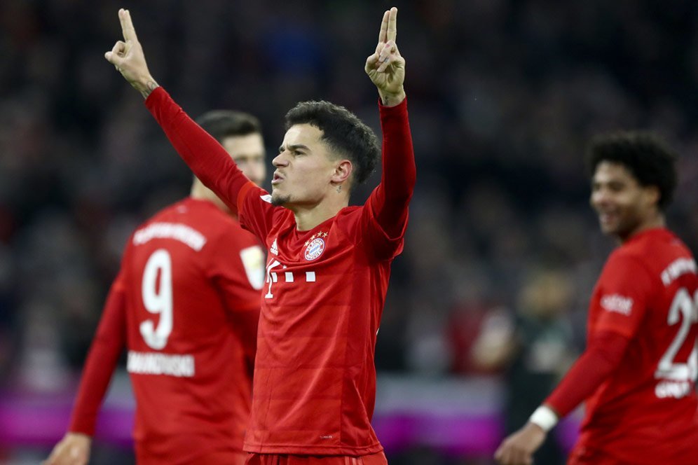 Philippe Coutinho Cetak Hattrick, Bayern Munchen Pesta Gol