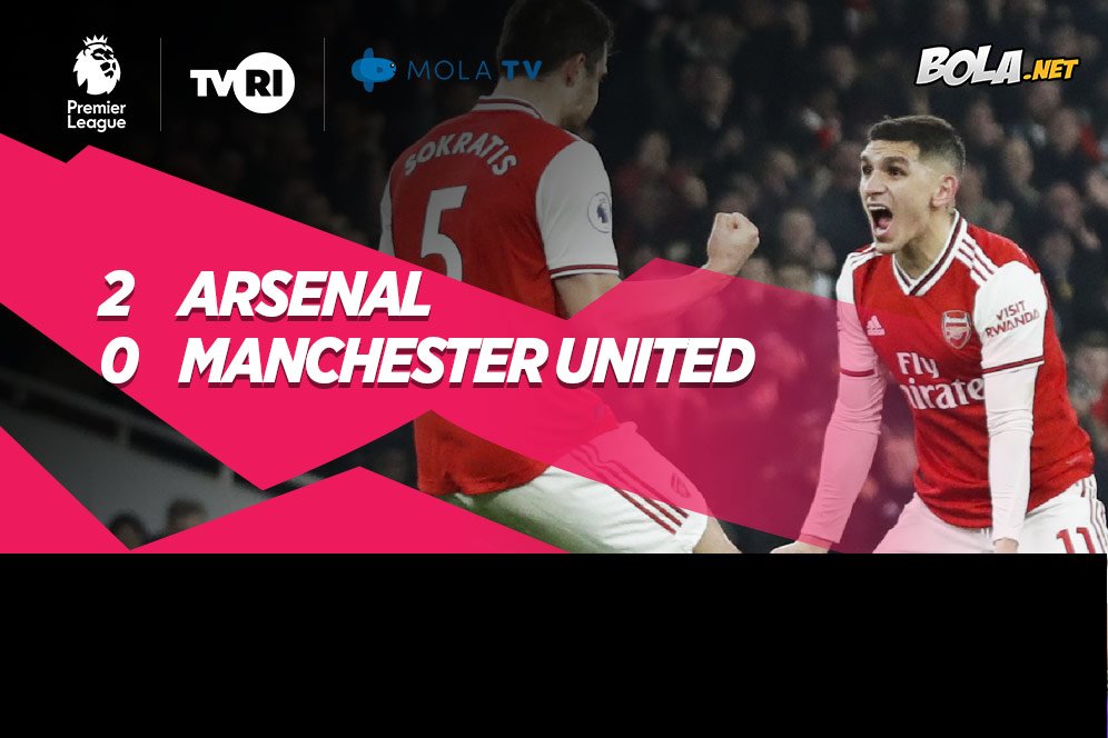 Hasil Pertandingan Arsenal vs Manchester United: Skor 2-0