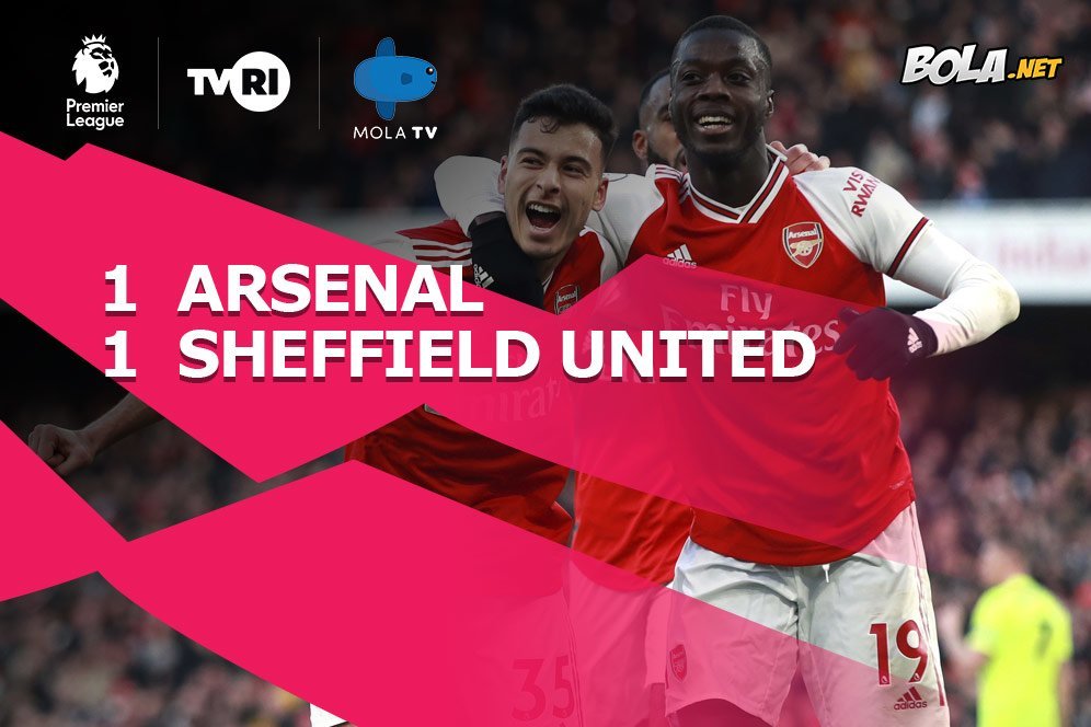 Hasil Pertandingan Arsenal vs Sheffield United: Skor 1-1