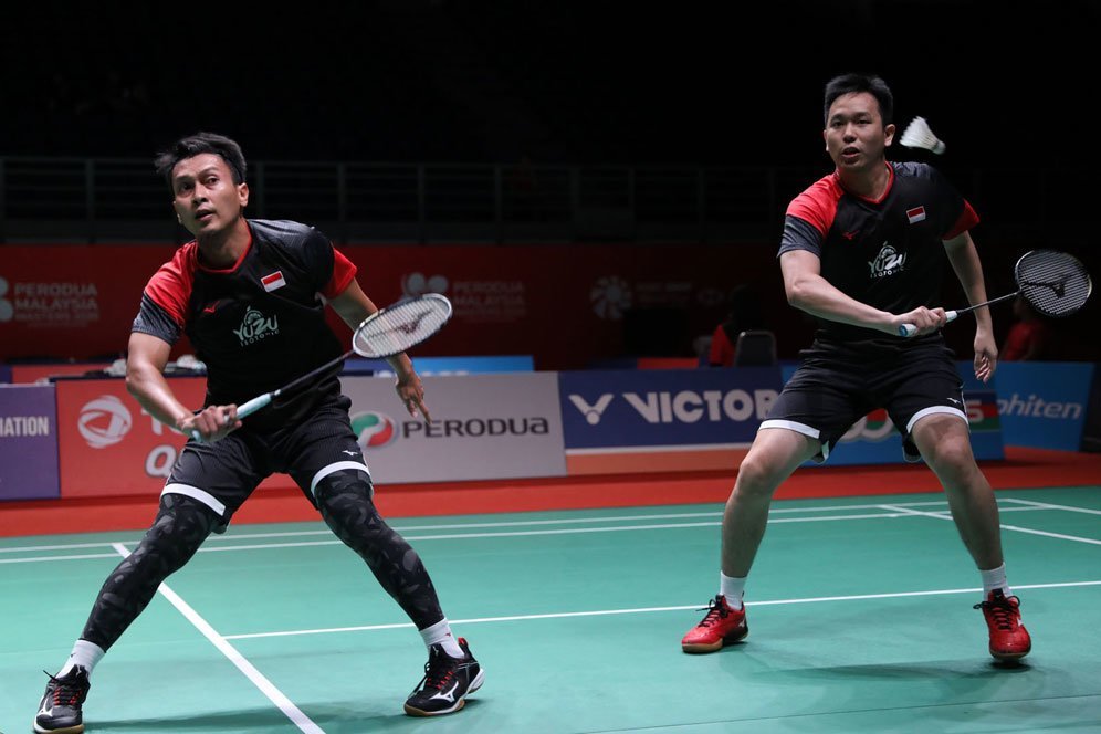 The Daddies Tetap Memukau di Indonesia Masters 2020 Meski Ahsan Sempat Pusing