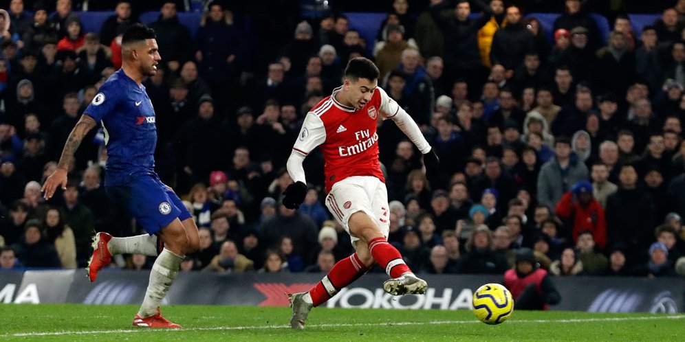 Striker Arsenal, Gabriel Martinelli (c) AP Photo