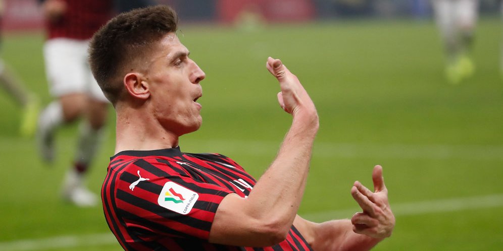 Bomber AC Milan, Krzysztof Piatek (c) AP Photo