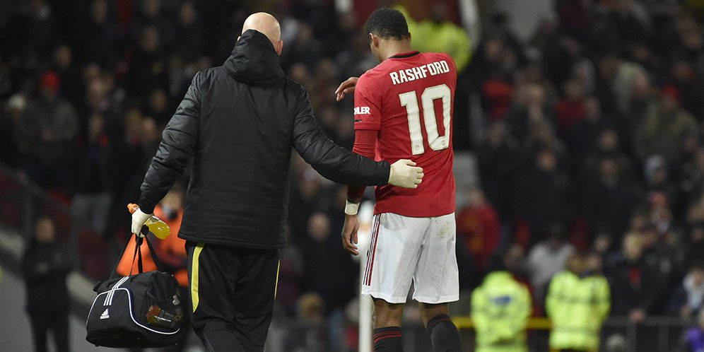 Penyerang Manchester United, Marcus Rashford. (c) AP Photo