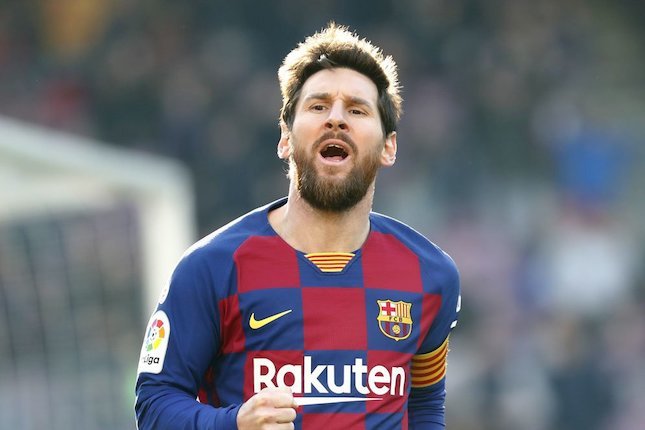 Lionel Messi mencetak Quattrick ke gawang Eibar pada pekan ke-25 La Liga, Sabtu (22/2/2020) (c) AP Photo