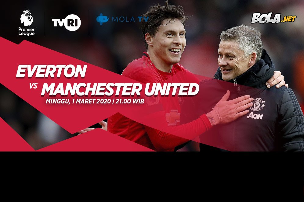 Live Streaming Everton vs Manchester United di TVRI dan Mola TV