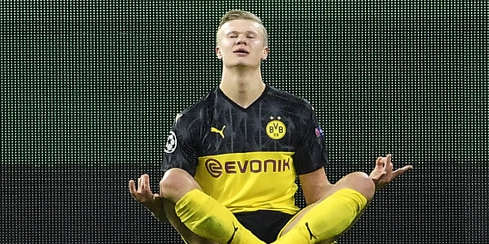 Pemain Borussia Dortmund Erling Braut Haaland (c) AP Photo