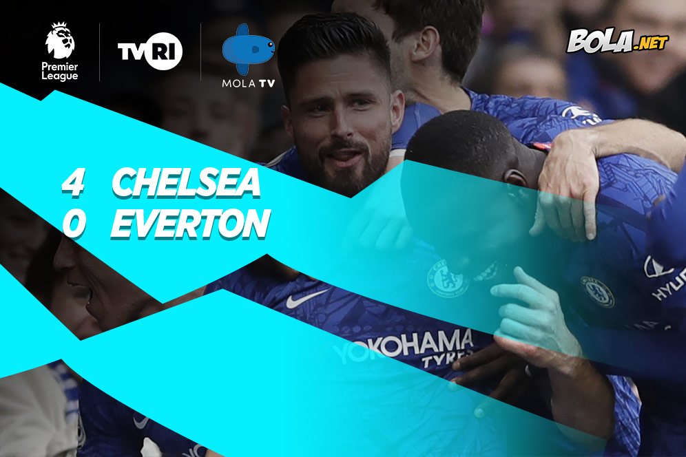 Hasil Pertandingan Chelsea vs Everton: Skor 4-0